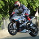 Rider Dan Kneen at Ballaugh Bridge during Monday evening’s qualifying session for the 2018 Isle of Man TT.